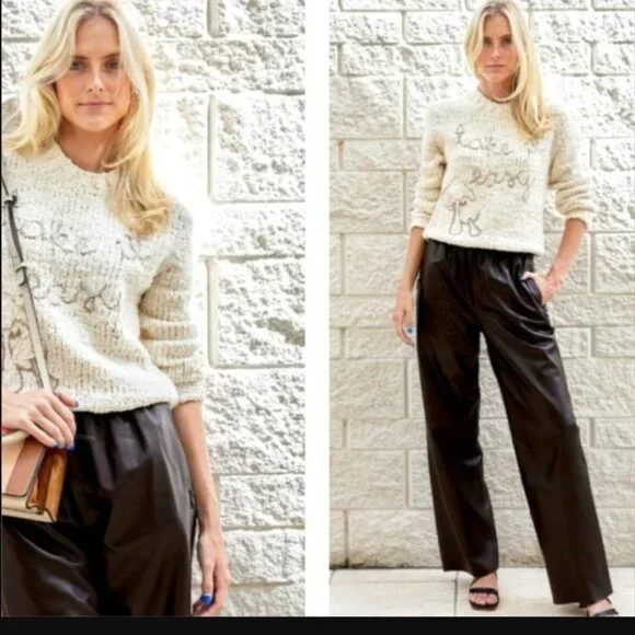 LINGUA FRANCA "take it easy" goop travel fave bouclé-cotton knit sweater $495 m - Picture 9 of 13